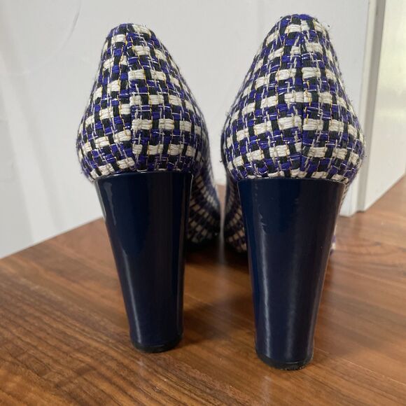 J. Crew Collection Etta Tweed Pumps Block Heels Size 7 - Picture 4 of 15